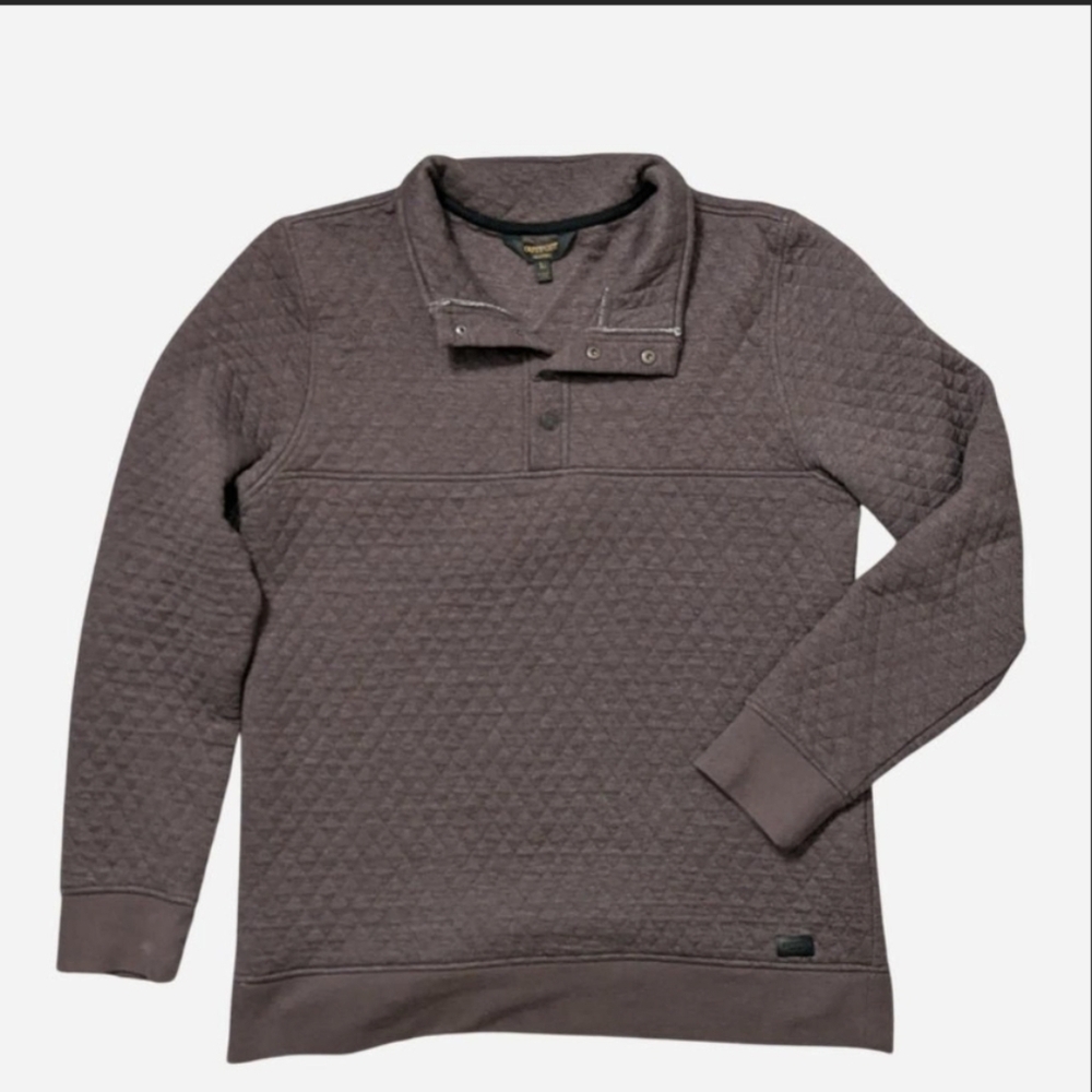 Outpost (from The Buckle) Quilted Quarter Snap pullover size L maroon
